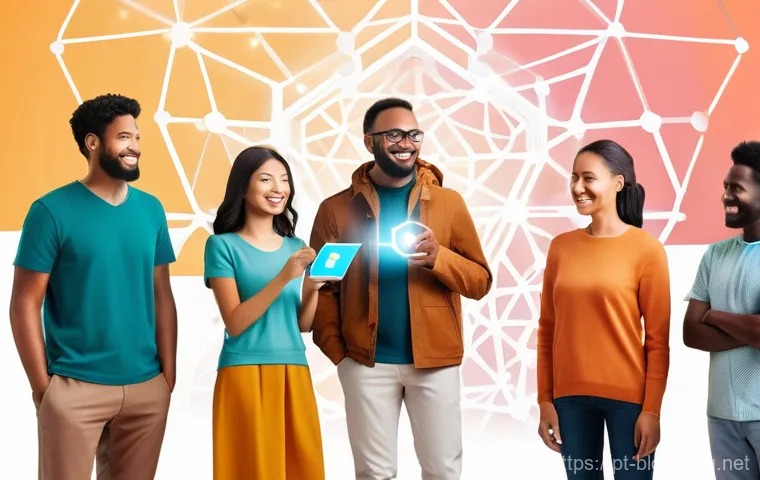 블로그 마케팅에서의 고객 데이터 보호법 - Image Prompt 1: Building Digital Trust and Community**